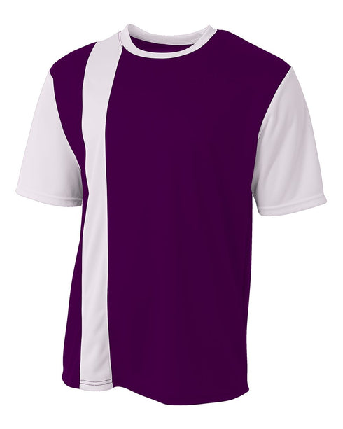 A4 Youth Legend Soccer Jersey (NB3016), Color 'Purple/White'